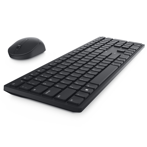 DELL Pro Keyboard and Mouse - KM5221W - UK (QWERTY) - Black. Keyboard form factor: Full-size (100%). Keyboard style: Strai