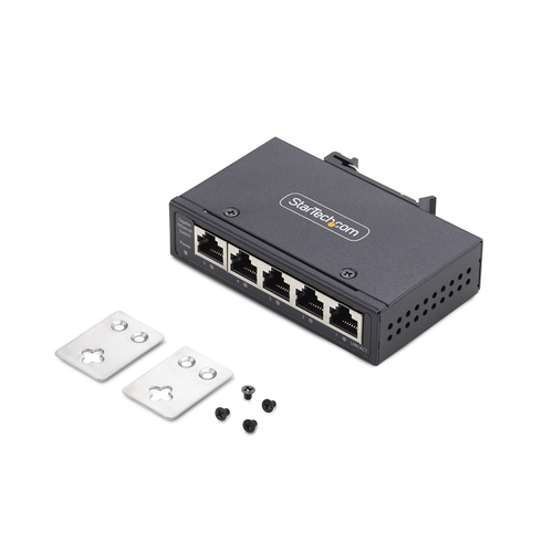 StarTech.com I51G 5 Ports Ethernet Switch - Gigabit Ethernet - 10/100/1000Base-T - New - Black - TAA Compliant - 2 Layer S
