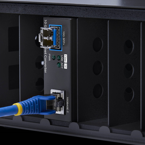 StarTech.com Transceiver/Media Converter - TAA Compliant - 1 Port(s) - 1 x Network (RJ-45) - Optical Fiber, Twisted Pair -