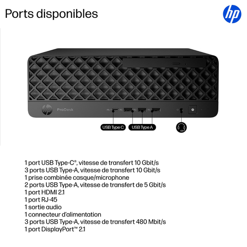 HP ProDesk 4 SFF G1i Desktop AI PC Wolf Pro Security Edition. Processor family: Intel Core Ultra 7, Processor model: 265. 