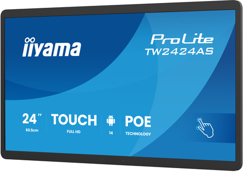 iiyama TW2424AS-B3P. Produktdesign: Interaktiver Flachbildschirm. Bildschirmdiagonale: 60,5 cm (23.8"), Display-Auflösung: