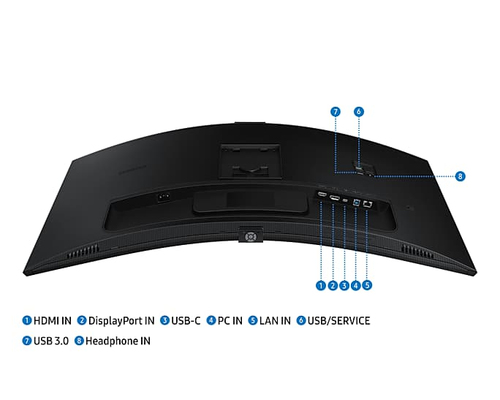 Samsung ViewFinity S6 S34C652VAU 34"" Class Webcam UW-QHD Curved Screen LED Monitor - 21:9 - Black - 86.4 cm (34"") Viewab