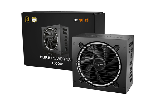 be quiet! Pure Power 13 L13-M-1000W EPS12V, EPS 2.92, ATX 3.1 Modular Stromversorgung - 1 kW - Schwarz - Intern - 120 V AC
