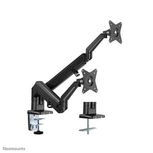Neomounts DS70-810BL2 Mounting Arm for Monitor, Flat Panel Display - Black - Height Adjustable - 2 Display(s) Supported - 
