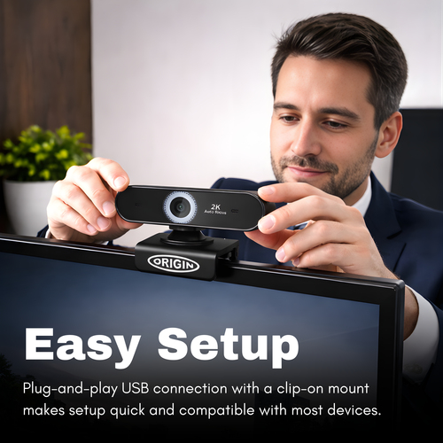 Origin Storage OS-USB-2KWEBCAM. Megapixel (approx.): 5 MP, Maximale Video-Auflösung: 2592 x 1944 Pixel, Kamera HD Typ: 2K 