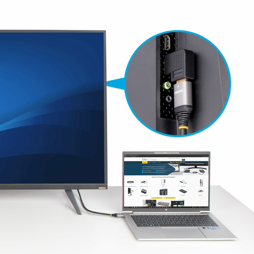 StarTech.com A/V Adapter - 1 - 1 x HDMI 2.0 Digital Audio/Video - Male - 1 x HDMI 2.0 Digital Audio/Video - Female - 3840 