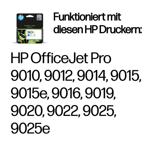 HP 963XL Tintenstrahl Tintenpatrone - Cyan - Originaler Pack - Tintenstrahl