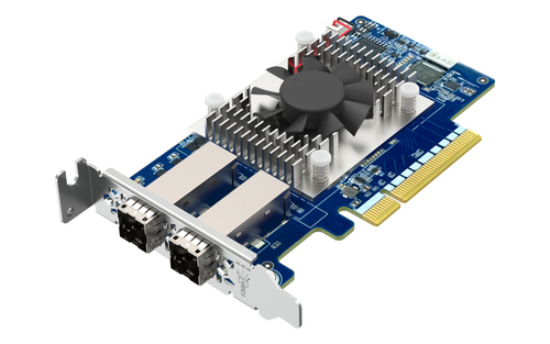 QNAP QXP-830S-3808. Hostschnittstelle: PCIe, Ausgangsschnittstelle: Mini-SAS. Produktfarbe: Mehrfarbig, Kühlung: Aktiv, An