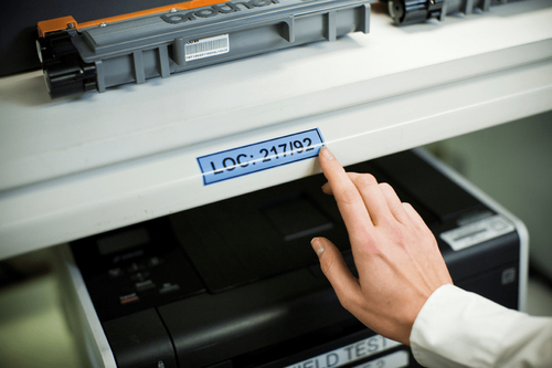 Brother P-touch TZE-551 Label Tape - 24 mm Width - Rectangle - Thermal Transfer - Blue - Laminated - 1 Roll