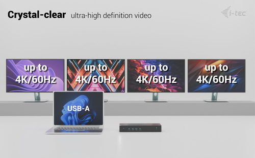 I-TEC UNIVERSAL 5X 4K DISPLAY DOCKING STATION PW DELIVERY 100W