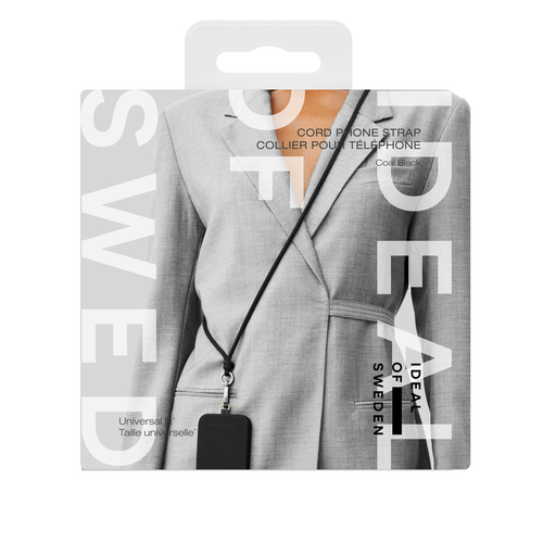 IDEAL CORD PHONE STRAP COAL BLACK