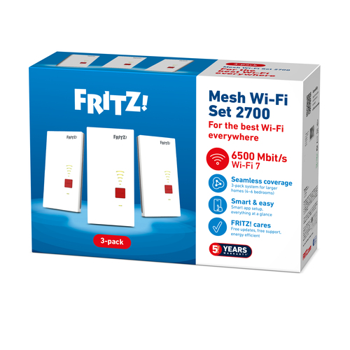 Mesh Set Mesh Wi-Fi Set 2700 3-pack Edition International. Maximum data transfer rate: 6448 Mbit/s. Antenna design: Intern