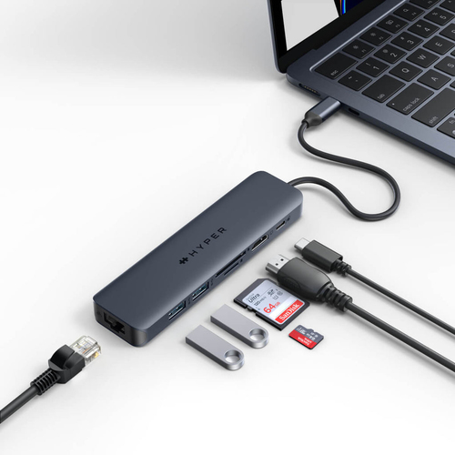 Targus HyperDrive HD4003GL USB 3.2 (Gen. 2) Typ C Docking Station für Monitor - Ladefunktion - Speicherkartenleser - SD, m