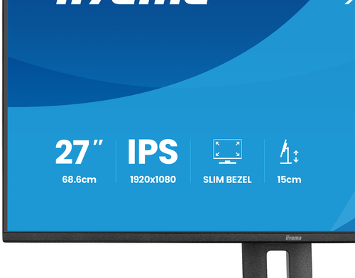 iiyama ProLite XB2797HSU-B1. Taille de l'écran: 68,6 cm (27"), Résolution de l'écran: 1920 x 1080 pixels, Type HD: Full HD
