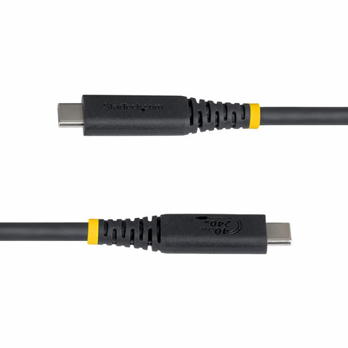 StarTech.com 50 cm USB4 A/V/Power/Data Transfer Cable - 1 - Cable for Display, Workstation, Dock, MacBook, Wall Charger - 