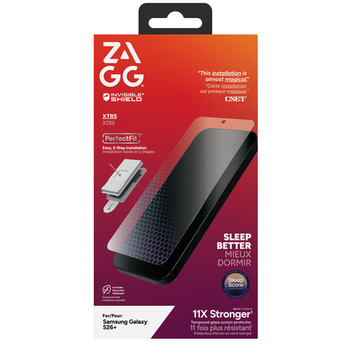 InvisibleShield Glass XTR5 For Galaxy S26+. Brand compatibility: Samsung, Compatibility: Galaxy S26+, Protection features: