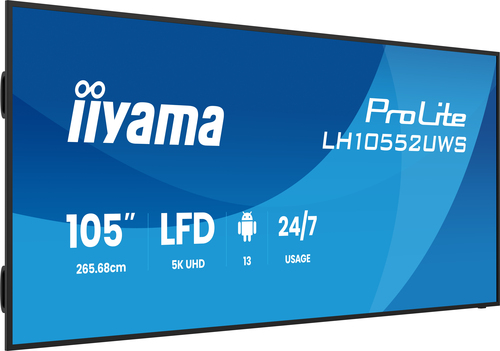 iiyama ProLite LH10552UWS-B1AG 2656,84 mm 5K LCD Collaboration Display - ARM Cortex A76 + A55 - 8 GB - 21:9 Seitenverhältn
