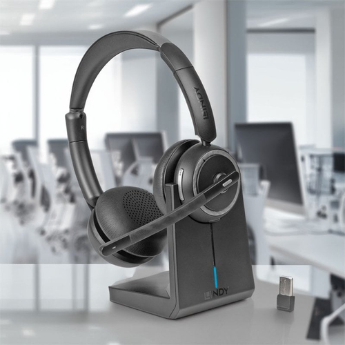 Lindy L118 Wireless Noise Cancelling Headset & Charging Base. Product type: Headset. Connectivity technology: Wired, Bluet