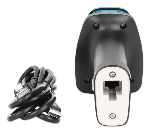 Manhattan 2D Long Range LED Barcode Scanner, USB, 450mm Scan Depth, Max Ambient Light 100,000 lux (sunlight), Supports sym
