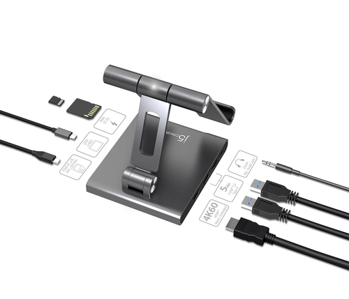 j5create JTS224-N Height Adjustable Tablet PC Stand - 27.9 cm (11") to 32.8 cm (12.9") Screen Support - 1.50 kg Load Capac