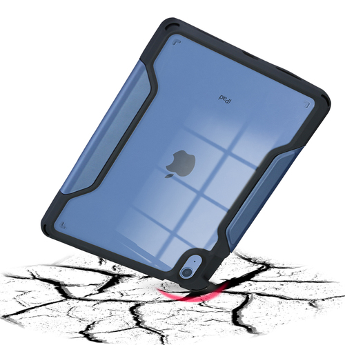 DEQSTER Robust Tasche (Verschlussklappe) für 27,7 cm (10,9 Zoll) Apple iPad (10. Generation) Tablet - Blau - Polyurethan, 