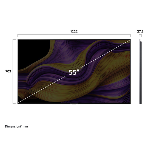 LG OLED evo AI OLED55G54LW TV Serie G5 55'' 4K, α11 Gen2, Brightness Booster Ultimate, 60W, 4 HDMI 165Hz, Smart TV 2025. D
