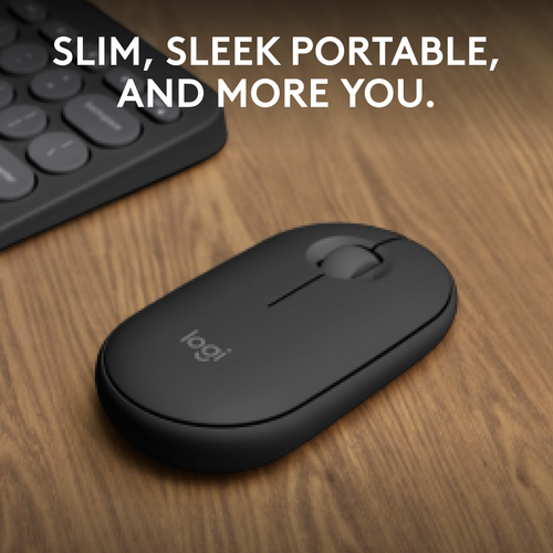 Mouse Logitech Pebble - Bluetooth - Grafite - Wireless