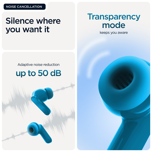 Motorola Mobility moto buds bass True Wireless Earbud Stereo Earset - Pantone Blue Jewel - Binaural - In-ear - Noise Cance