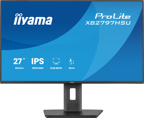 iiyama ProLite XB2797HSU-B1. Taille de l'écran: 68,6 cm (27"), Résolution de l'écran: 1920 x 1080 pixels, Type HD: Full HD