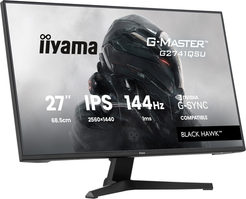 Moniteur de jeu LCD iiyama G-MASTER Black Hawk G2741QSU-B1 27" Classe WQHD - 16:9 - Noir mat - 68,6 cm (27") Viewable - Te