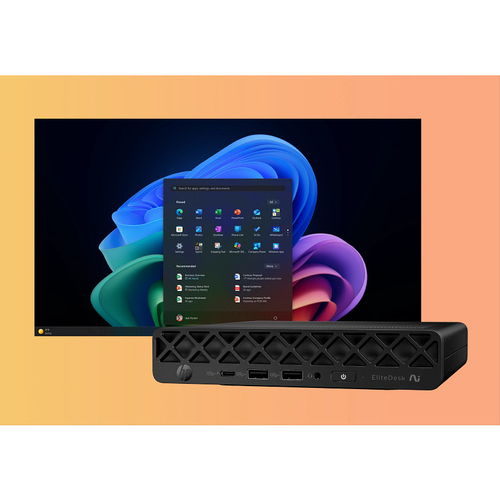 HP EliteDesk 8 G1a Desktop AI Computer - AMD Ryzen AI 7 350 - 32 GB - 1 TB SSD - Mini PC - Jack Black - AMD Chip - Windows
