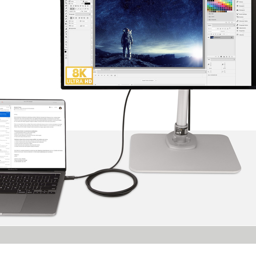 StarTech.com 2 m Aktives Thunderbolt 4 Kabel, 40 Gbit/s, 100W PD, 8K Display Kabel, kompatibel mit USB4, Thunderbolt 3, US