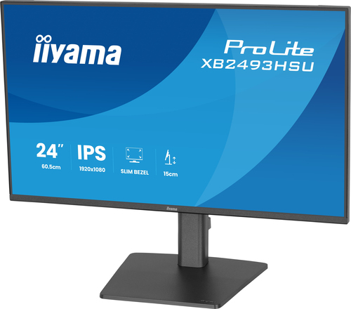 iiyama ProLite XB2493HSU-B1 24" Class Full HD LED Monitor - 16:9 - Matte Black - 60.5 cm (23.8") Viewable - In-plane Switc