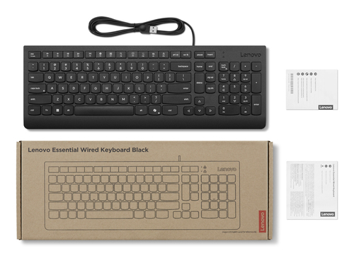 Lenovo 4Y41R64633. Keyboard form factor: Full-size (100%), Connectivity technology: Wired, Device interface: USB, Keyboard