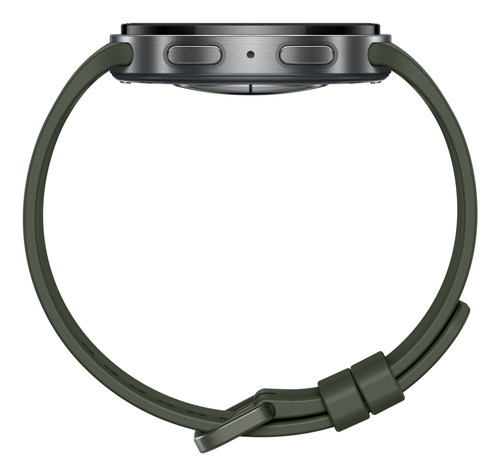 Samsung Galaxy Watch9 SM-L350 Smartwatch - 46 mm Case Height - 43,70 mm Case Width - Silber Body Color - Oliv Band Color -