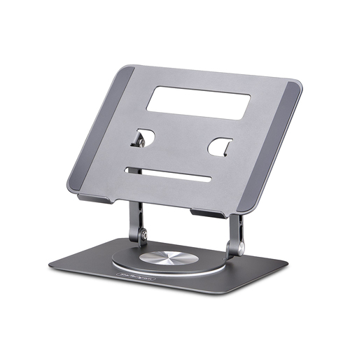 StarTech.com ATFR-LAPTOP-RISER. Produkttyp: Laptop-Ständer, Produktfarbe: Silber, Materialien: Aluminium. Swivel Winkel: 3