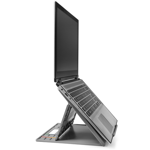 Kensington SmartFit Height Adjustable Notebook Stand - Up to 17"" (43.18 cm) Screen Support - Grey - For Notebook, Home - 