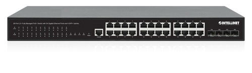 Intellinet 24 Ports Manageable Ethernet Switch - Gigabit Ethernet - 10/100/1000Base-T, 10GBase-X - 3 Layer Supported - 425