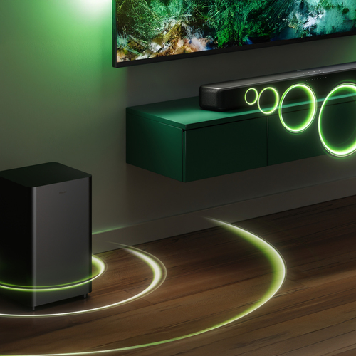 Sound Bar Speaker Philips TAB5309 2.1 Bluetooth - 120 W RMS - Grigio scuro - Parato montabile - 150 Hz a 20 kHz - Dolby Di