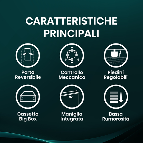 Hisense congelatore verticale FV78D4AWE 61L Classe E Porta Reversibile. Capacità netta congelatore: 61 L, Classe climatica