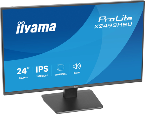 Moniteur LED iiyama ProLite X2493HSU-B1 24" Classe Full HD - 16:9 - Noir mat - 60,5 cm (23,8") Viewable - Technologie IPS 
