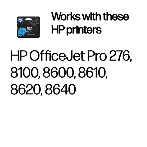 HP 951 Original Standard Yield Inkjet Ink Cartridge - Cyan - 1 Pack - 700 Pages