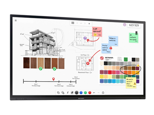 Sharp NEC Display PN-LA752 1905 mm 4K UHD LCD Collaboration Display - InGlass - Touchscreen - 16:9 Seitenverhältnis - 3840