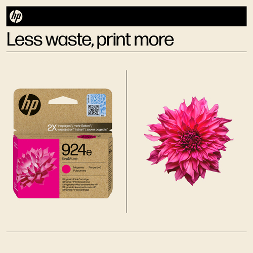 HP EvoMore 924E Original Inkjet Ink Cartridge - Magenta - 1 Pack - 800 pages