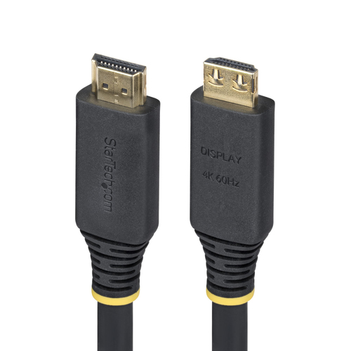 StarTech.com Cavo HDMI attivo ad alta velocità da 15m con connettori a presa salda, 4K 60 Hz/1440p 144 Hz, 18 Gbps, cavo U