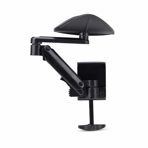 StarTech.com Armrest - Black - 1 - 5000000 nm - 70 mm Adjustable Height - 90° Tilt - 360° Swivel - Clamp Mount - Aluminium
