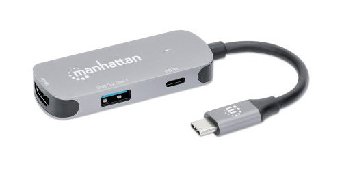 Manhattan A/V Adapter - 1 x 24-pin USB 3.2 (Gen 1) Type C - Female, 1 x 4-pin USB 3.2 (Gen 1) Type A - Female, 1 x 19-pin 