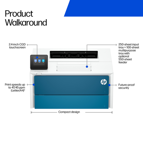 HP LaserJet Pro 4007dn Laser Printer - Monochrome