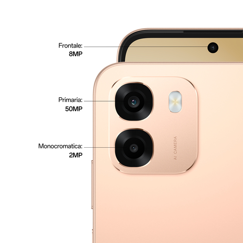 OPPO A6 5G AI Smartphone, doppia fotocamera 50MP+2, Selfie 8MP, Display 6.75” 120HZ IPS HD+, 6550mAh, RAM 6GB(Esp2GB/4GB/6