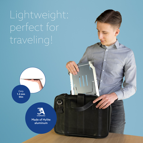 R-Go Höhenverstellbar Notebook-Ständer - Bildschirmgröße: 25,4 cm (10 Zoll) bis 55,9 cm (22 Zoll) - 4,99 kg TragfähigkeitD